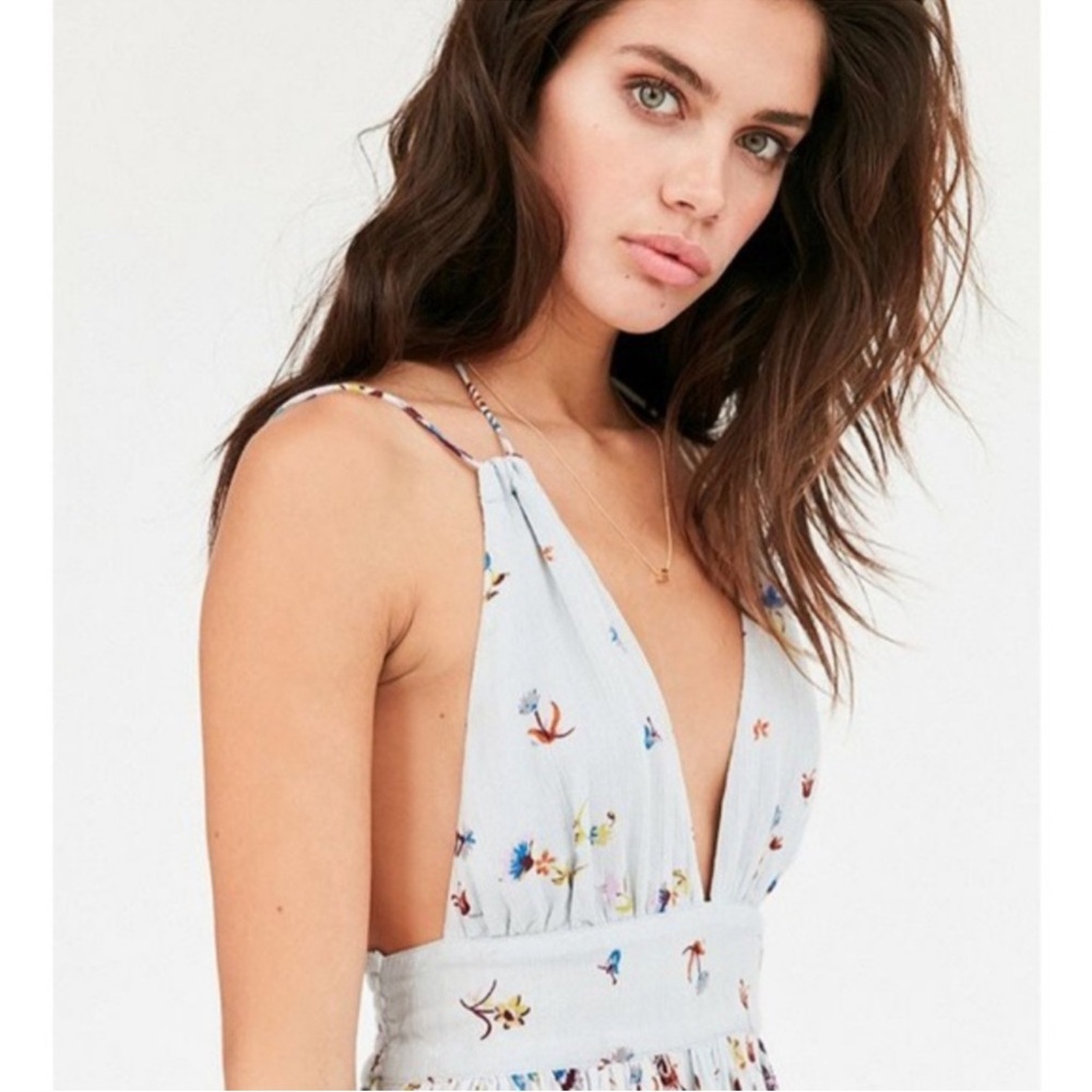 UO Kimchi Blue Gauze Halter Mini Dress, Size Medium - Picture 4 of 5